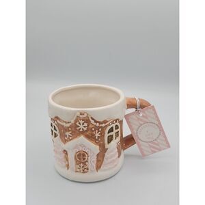 Peppermint & Pine Christmas Gingerbread House Hand Painted Mug
